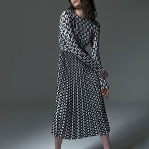 Le Superbe Stardust Dress in Black/White Geo Dot Size XS